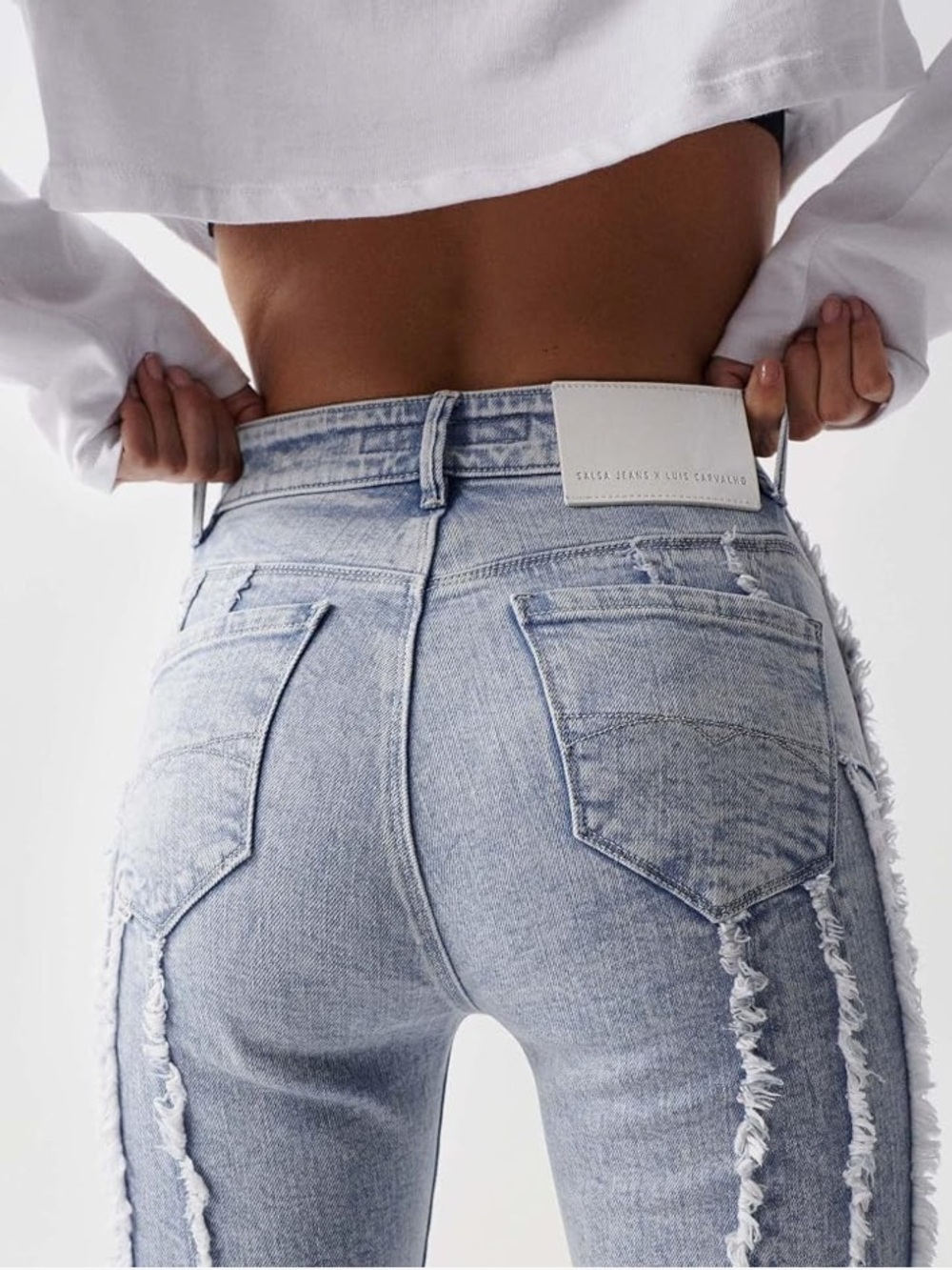 NWT Salsa Jeans x Luís Carvalho Push Up Destiny Flare Jeans Limited Edition SZ31 - Picture 4 of 16